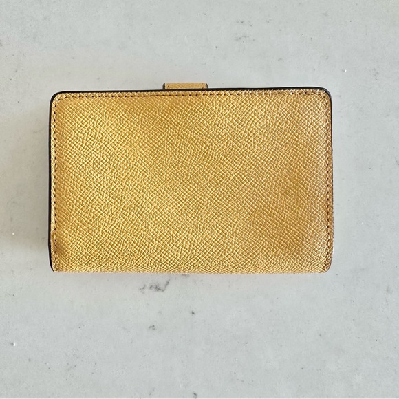 EUC COACH Yellow Medium Corner Zip Wallet - Picture 3 of 6